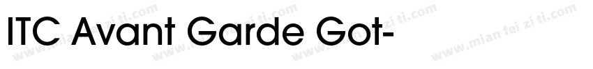 ITC Avant Garde Got字体转换